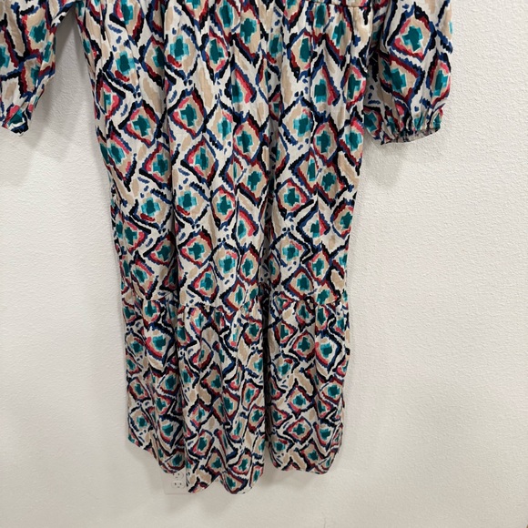 Anthropologie Maeve The Bettina Tiered Cotton Midi Dress Size Small Multi Color - Picture 5 of 13